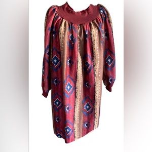 Haband! VINTAGE Mock Neck Fleece MuMu Woman’s L